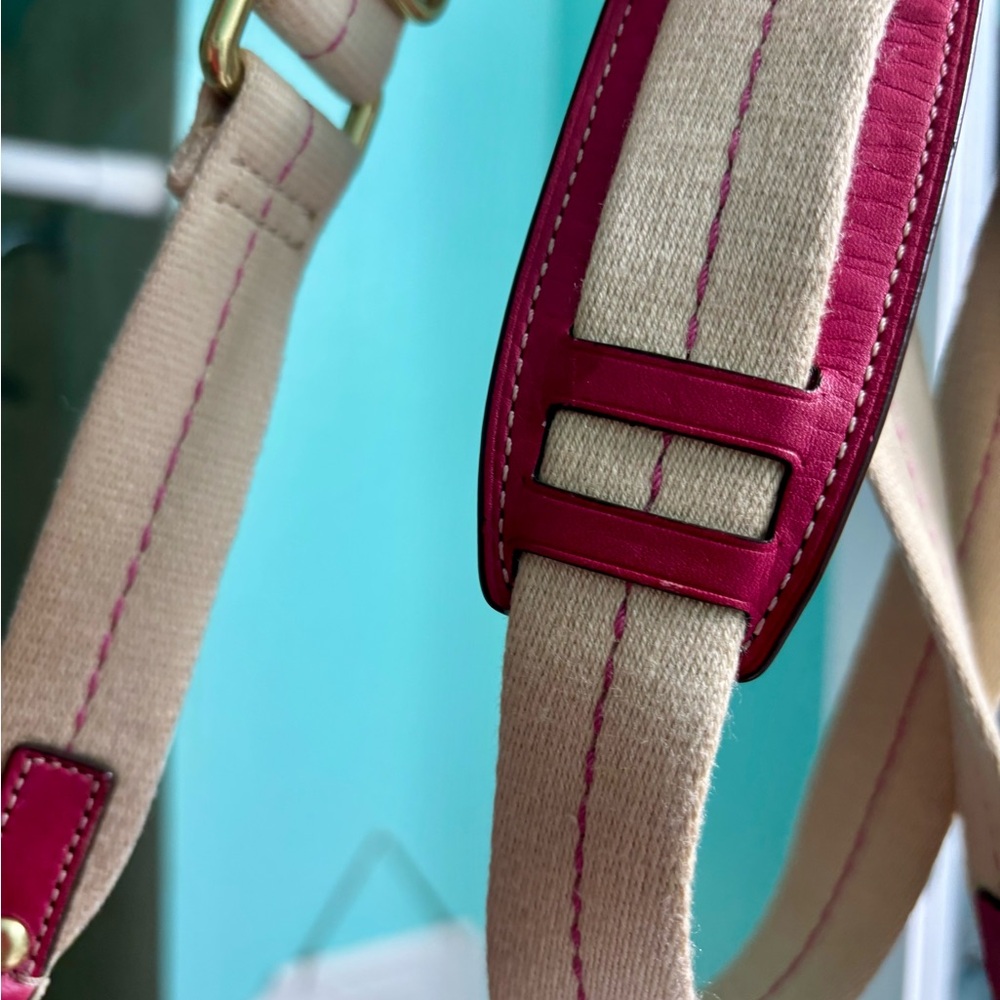 Coach Fuchsia and Cream Plaid Crossbody Bag - Picture 4 of 4